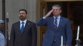 وزير الحرب الامريكي يستقبل الزيدي في البنتاغون