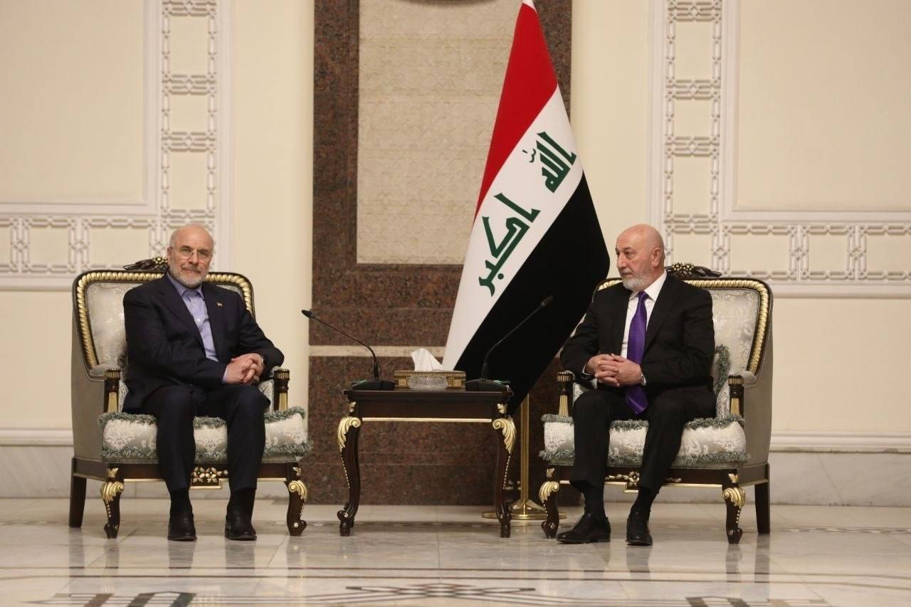  رئيس الجمهورية   يلتقي رئيس مجلس النواب الإيراني  